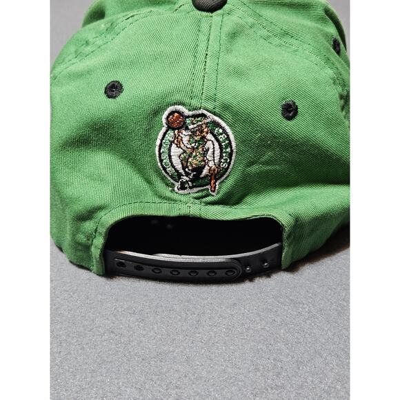 Vintage Adidas Cap Boston Celtics Green SnapBack Hat Cap NBA 100% Cotton - Picture 4 of 8